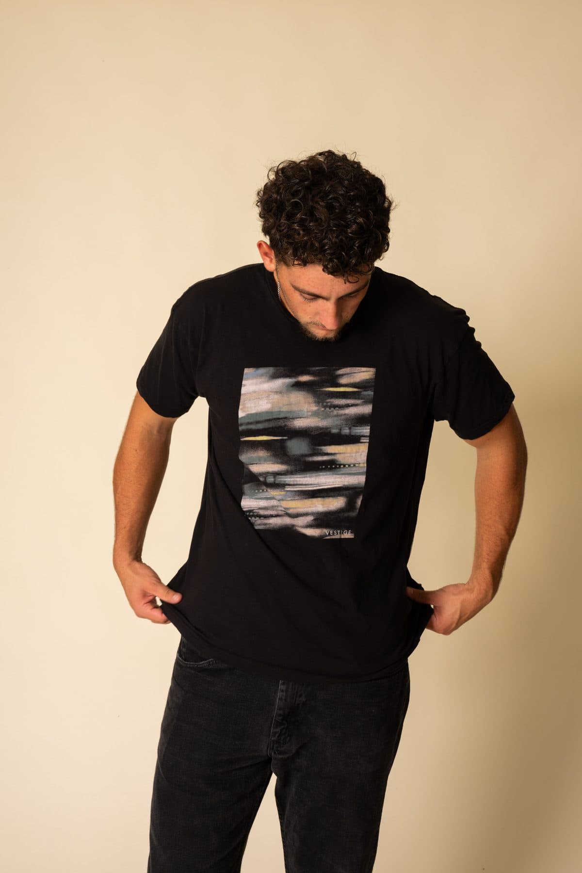 Abstract photo-print tee